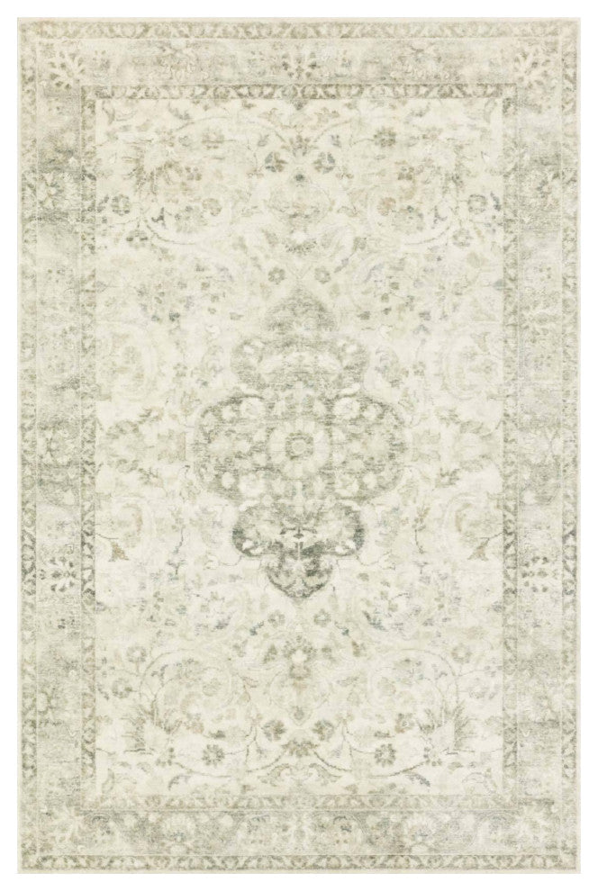 Loloi II Rosette Ivory/Silver 1'-6" x 1'-6" Sample Swatch