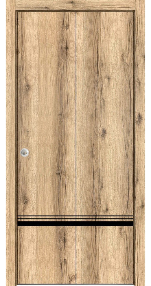 Bi-fold Doors 56 x 84 | Planum 0012 Oak with  | Sturdy Tracks