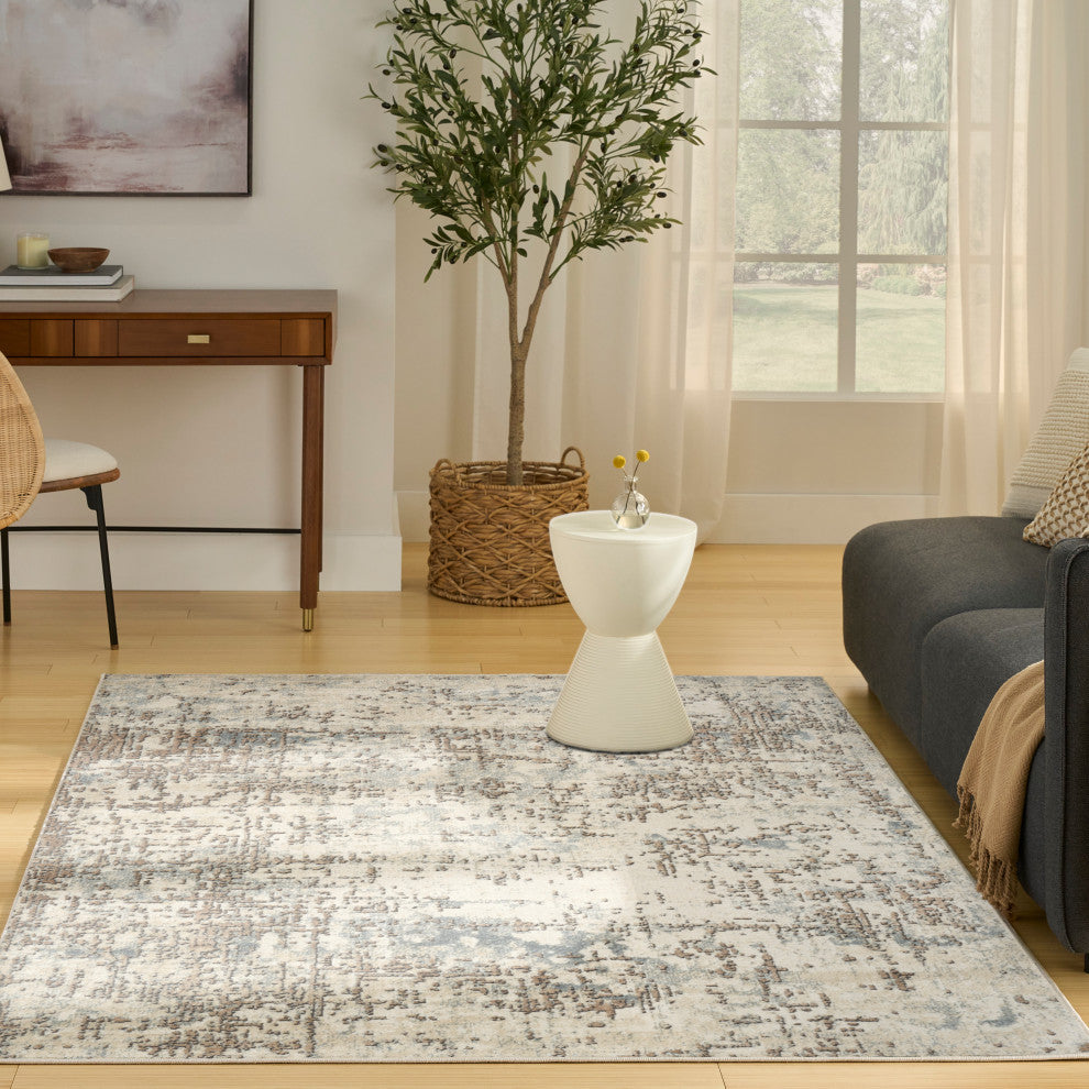 Nourison Quarry 6' x 9' Ivory Beige Modern Indoor Rug