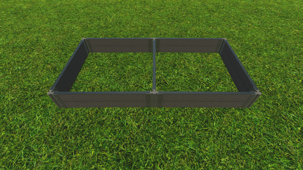 Weathered Wood Raised Garden Bed 4'x8'x16.5" 2" Profile