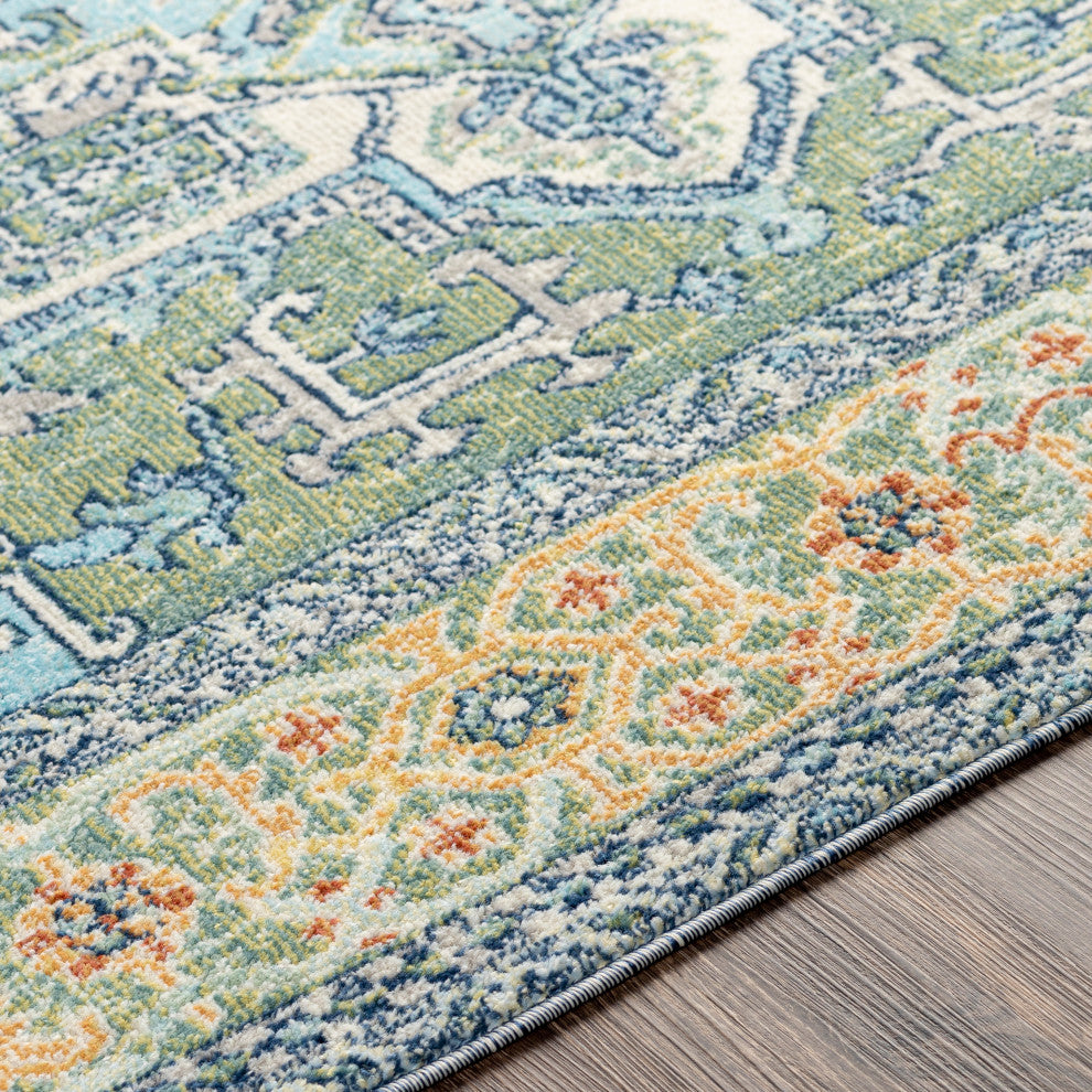 Bodrum BDM-2335 Traditional Green 8'10"x12' Area Rug
