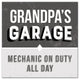 Garage Gray Grandpa 16x16 Canvas Wall Art