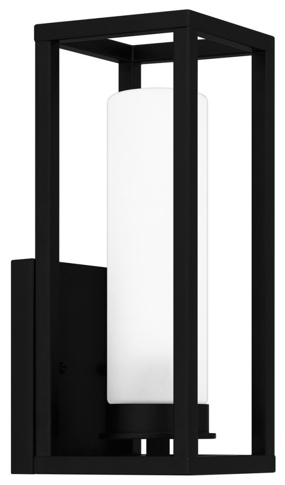 Neville One Light Outdoor Lantern, Matte Black