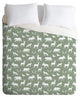 Deny Designs Little Arrow Design Co Woodland On Sage Duvet Cover Set