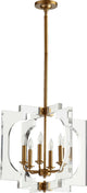 Broadway 6-Light Pendant, Aged Brass