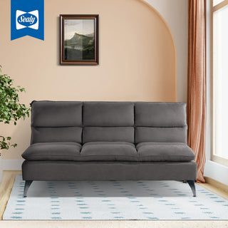 Sealy Santa Cruz Futon Sofa Convertible, Gray