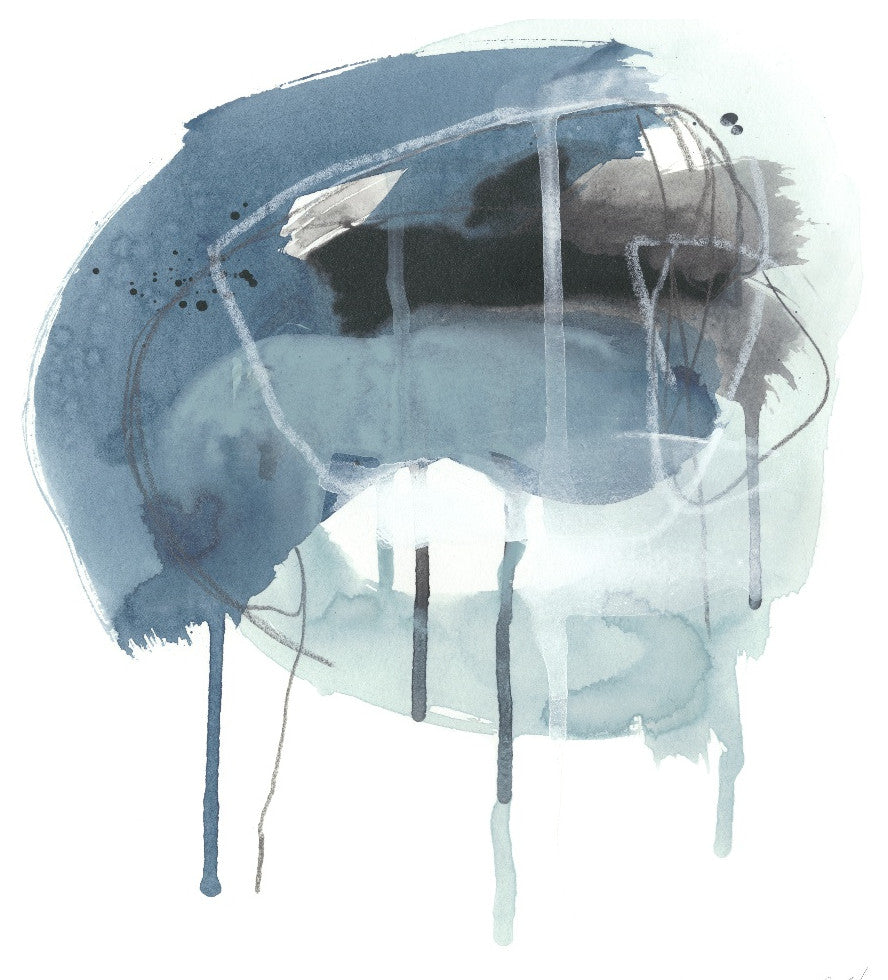 "Incidental Indigo IV" Fine Art Giant Canvas Print, 54"x54"