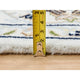 Ivory, Nain, 250 KPSI Wool and Silk Hand Knotted Wide Runner Rug, 4'2" x 10'1"