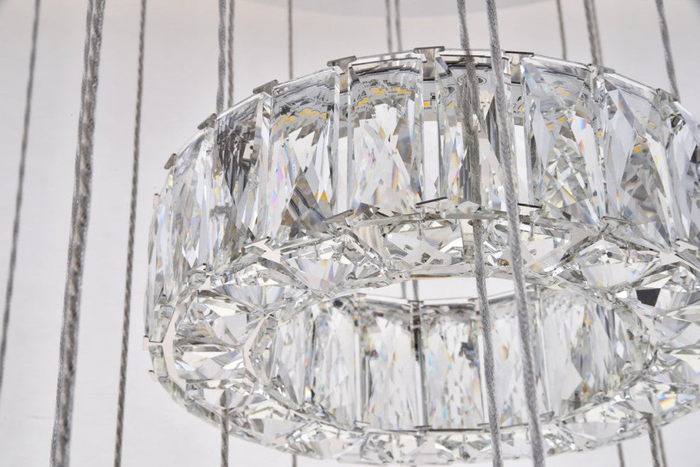 Contemporary Chrome-Light Chandelier