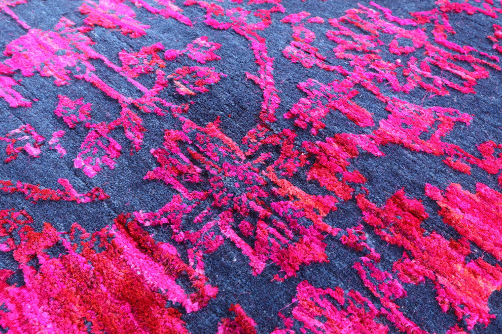 Handmade Modern Wool and Silk Rug 8' 0" X 9' 11" Q11845