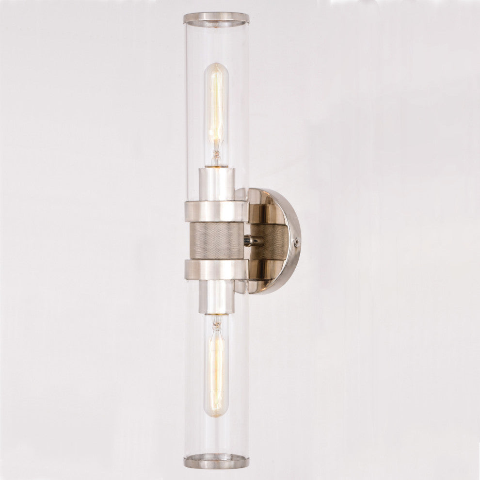 Levitt 2 Light Wall Light Polished Nickel