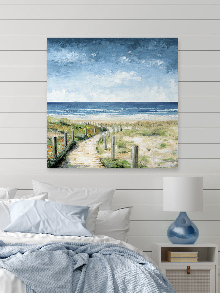 "Beautiful Path" Painting Print on Wrapped Canvas, 18x18