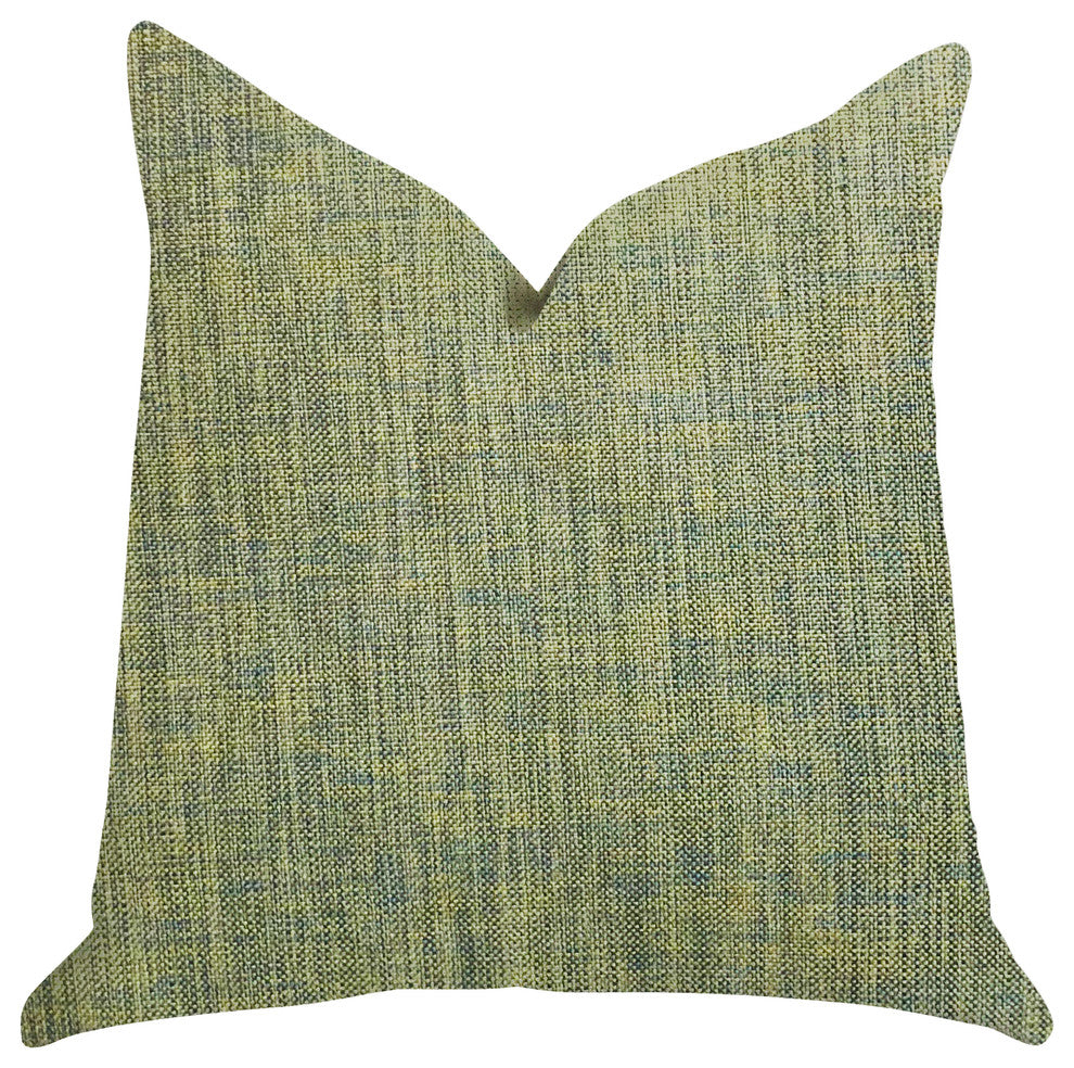 Mango Bliss Luxury Throw Pillow in Green and Yellow Tones, 26"x26"
