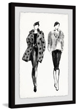 "Fur Duo" Framed Painting Print, 12"x18"