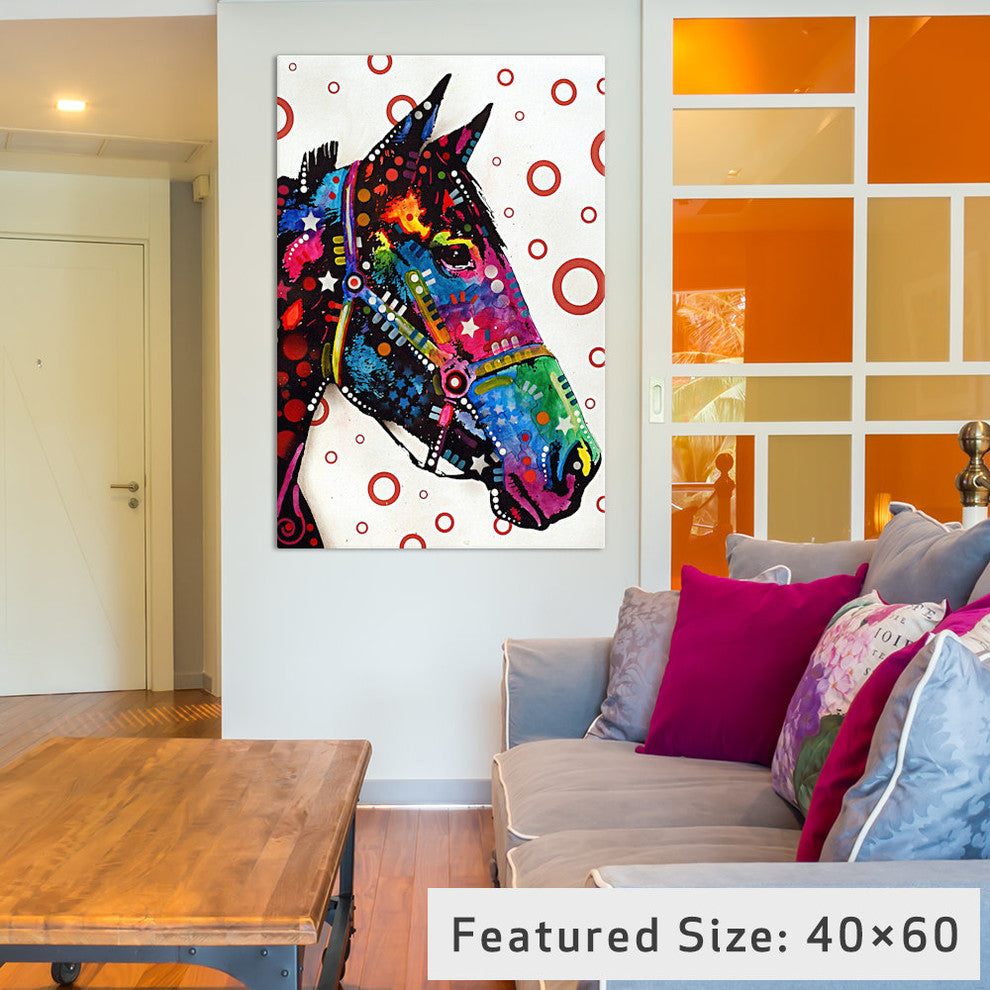 "Lonely Horse" Wrapped Canvas Art Print, 26x18x1.5