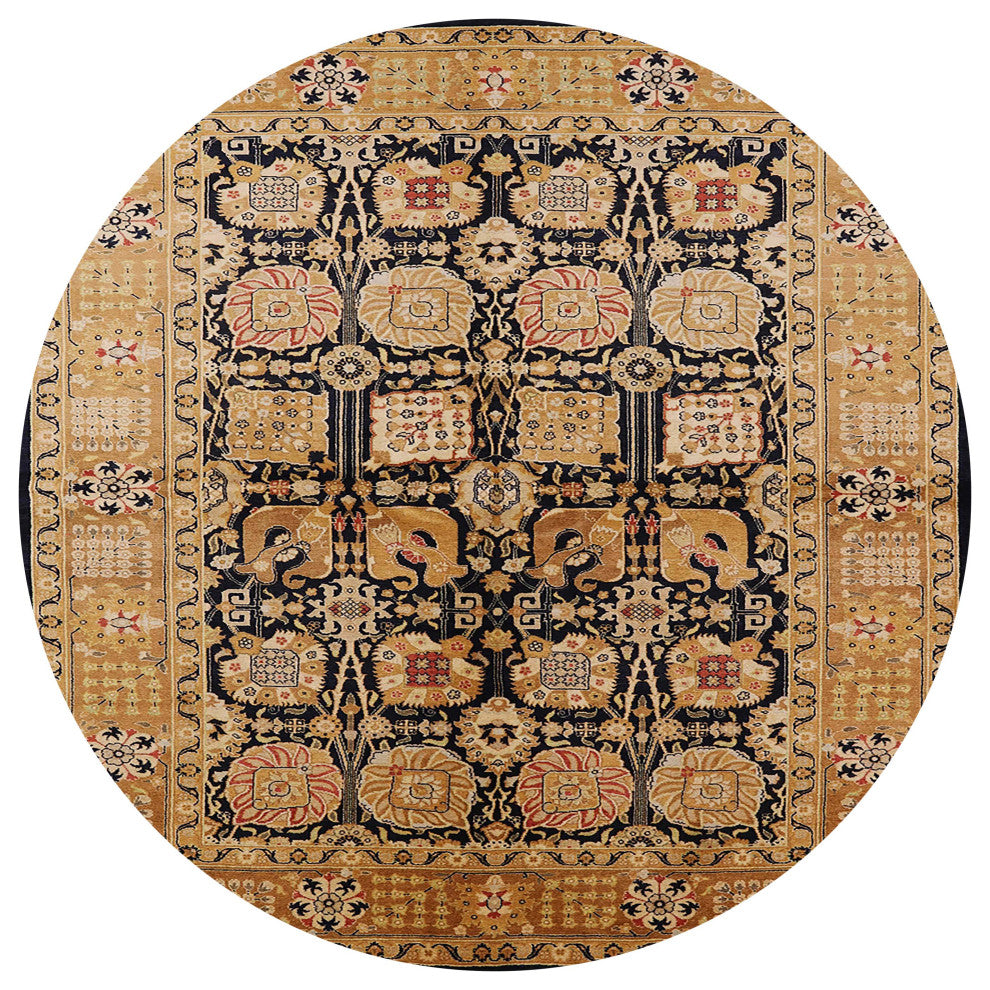 Ahgly Company Indoor Round Mid-Century Modern Area Rugs, 5' Round