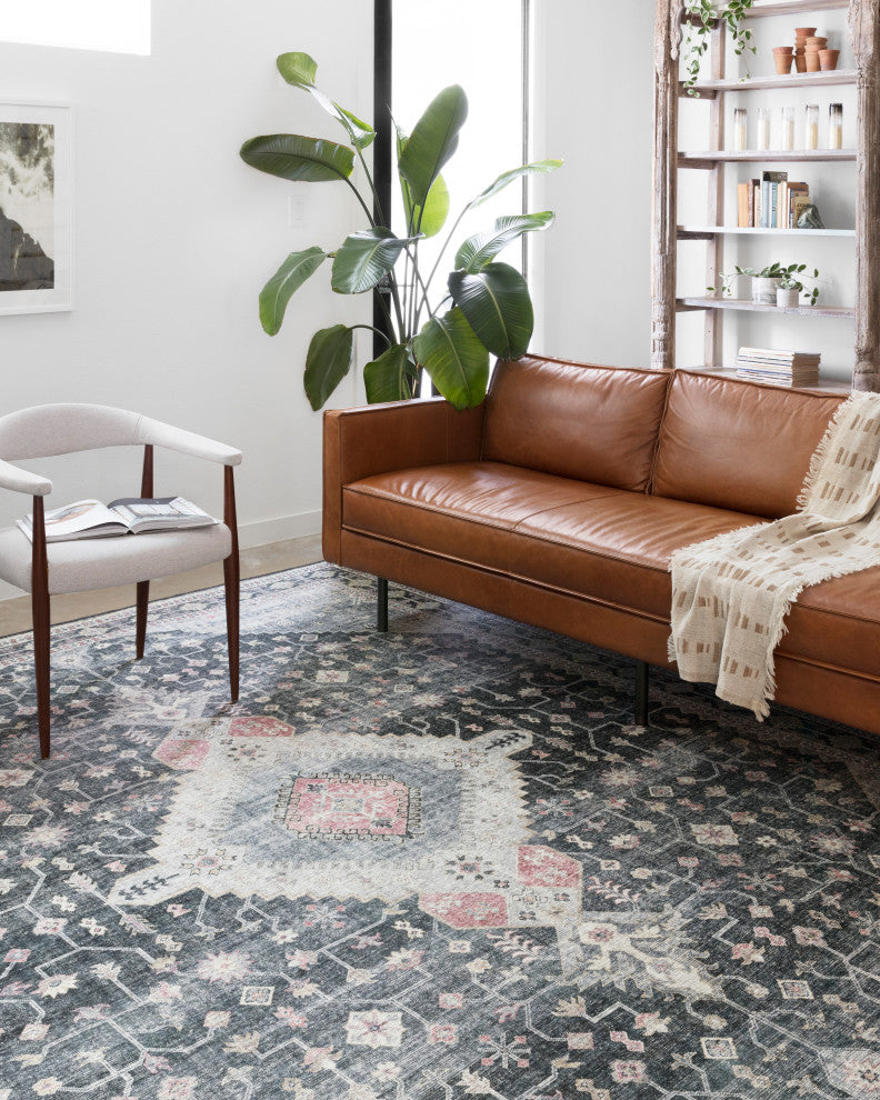 Loloi II Skye Area Rug, Charcoal/Multi, 5'0"x7'6"