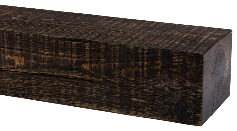 Solid Beam Fireplace Mantel Shelf, Dark Chocolate, 60"