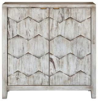 Uttermost 25862 Catori 34"W Mahogany Wood Cabinet - Smoked Ivory