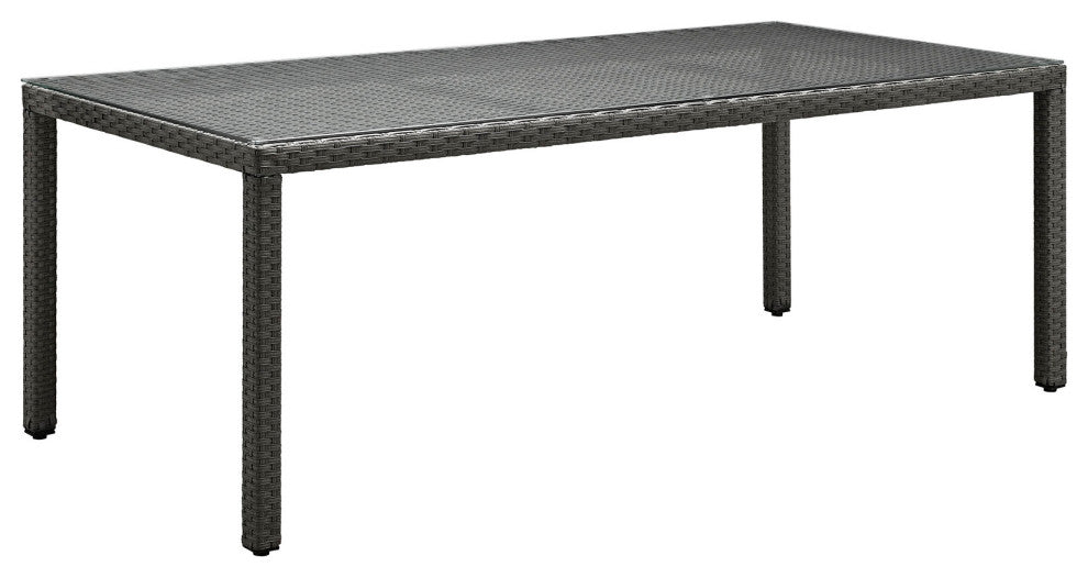 Sojourn 82 Outdoor Patio Dining Table, Chocolate