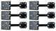 Black Door Hasp Door Lock Latch Wrought Iron Wire 3" Pack of 6 Renovators Supply