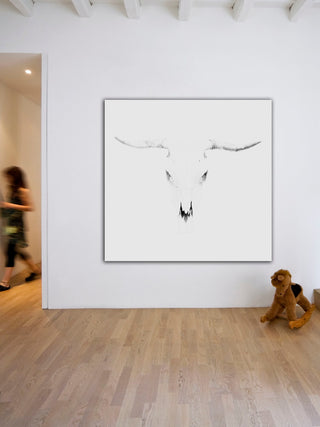"Bleached Horns" Print on Canvas, 48"x48"