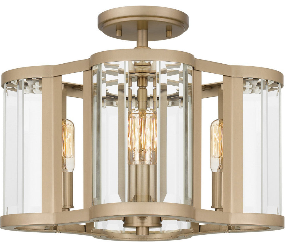 Renee 4-Light Semi Flush Mount, Bronze Gold