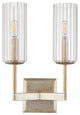 Quorum 574-260 2-Light Wall Mount, Aged Silver Leaf