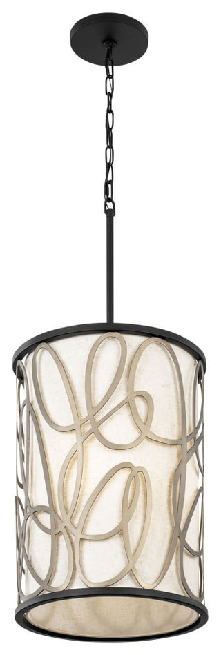 Scribble 6-Lt Foyer - Matte Black/Artifact