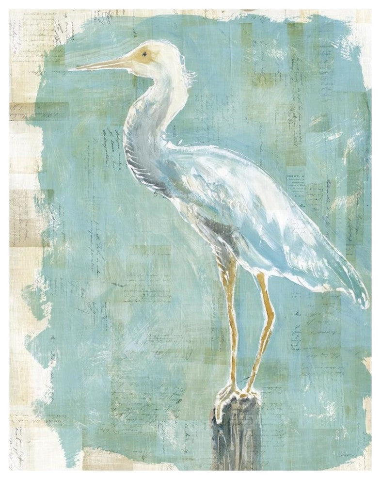 "Coastal Egret II working" Digital Paper Print by Sue Schlabach, 30"x37"