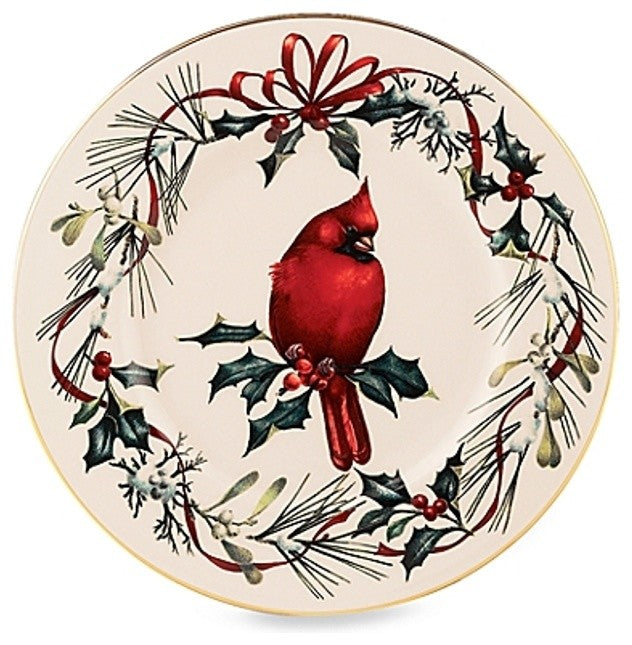 Lenox Winter Greetings Cardinal Accent Plates, Set of 4