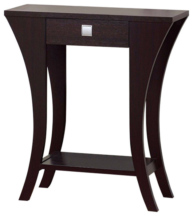 Benzara BM148765 Stylish Console Table With 1 Drawer, Dark Brown