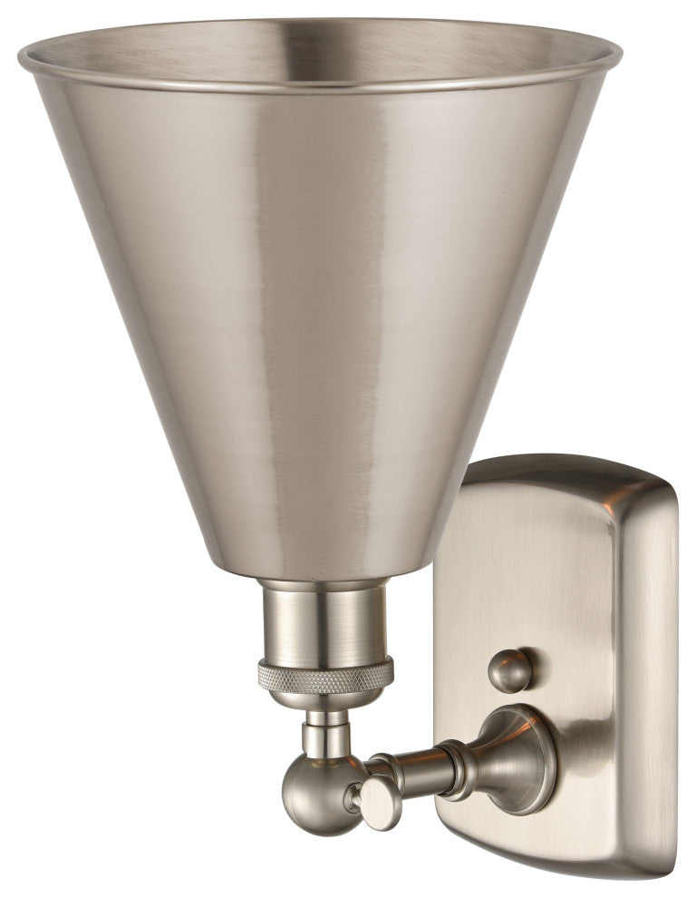 Ballston Cone Sconce, Brushed Satin Nickel