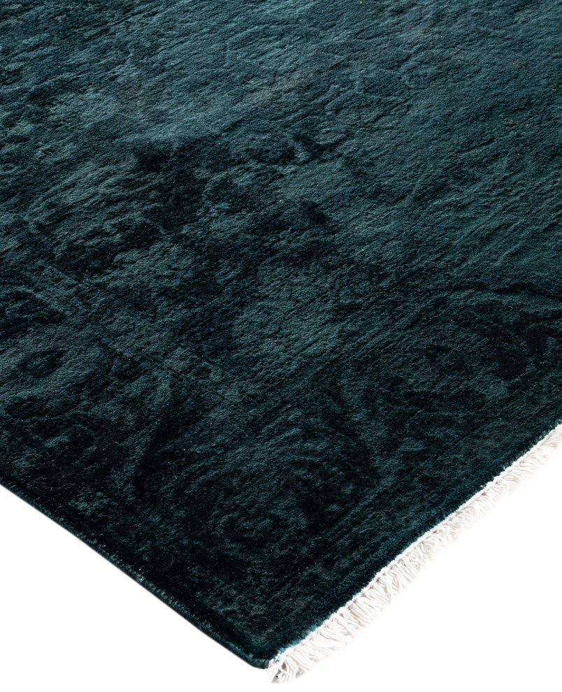Overdyed One-of-a-Kind Hand-Knotted Area Rug Green, 3' 3" x 5' 2"