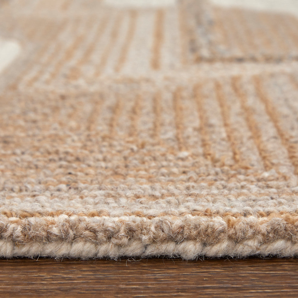 Middleton Modern Geometric, Ivory/Brown/Tan, 10'x14' Area Rug