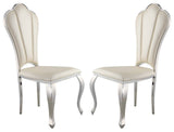 Set of 2 PU Side Chair, Beige