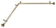 Maurice 13/16 inch Corner Window Curtain Rod, Antique Brass, 28-48"