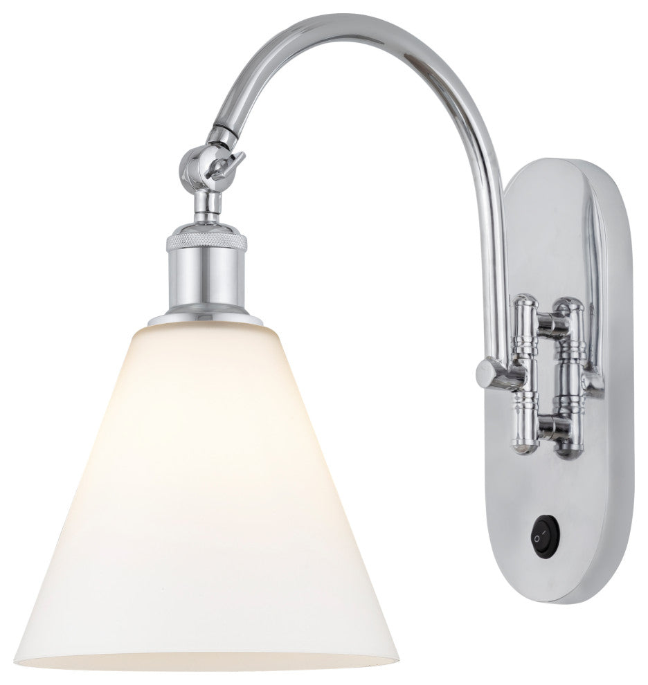 Innovations 518-1W-PC-GBC-81 1 Light 8" Sconce, Polished Chrome