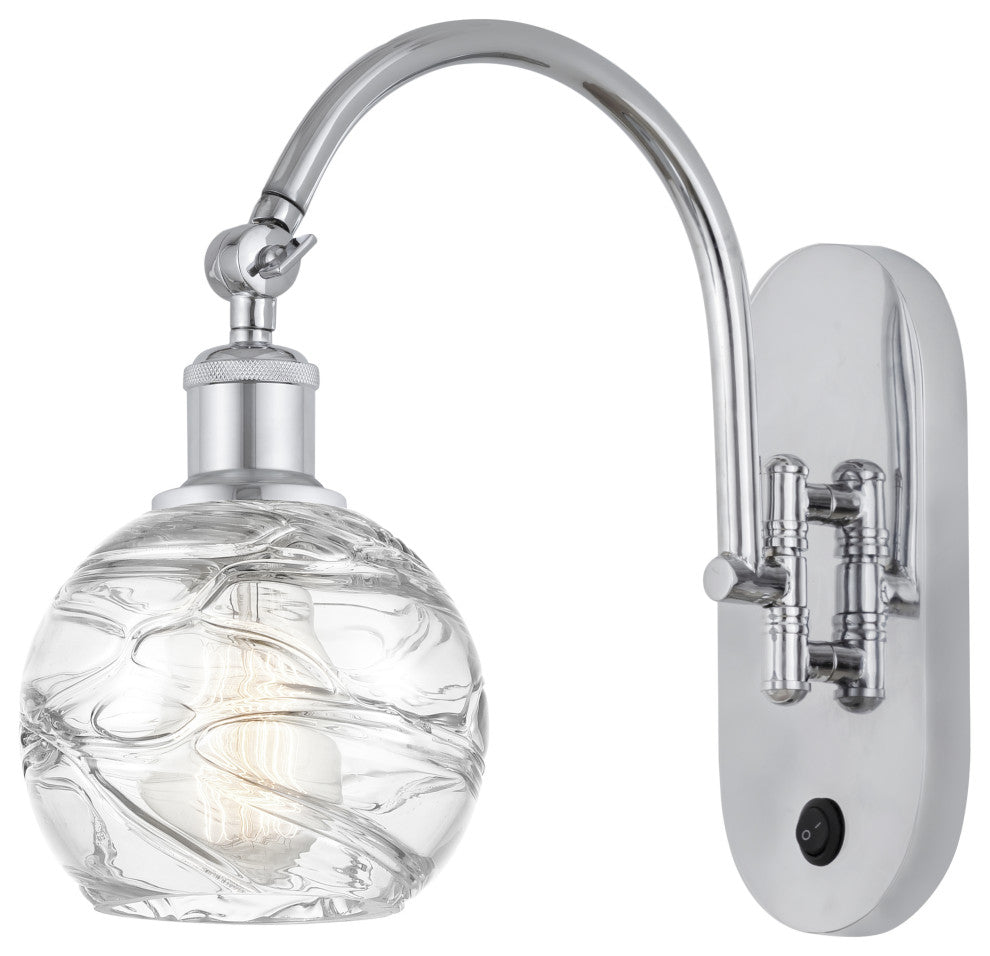 Innovations 518-1W-PC-G1213-6 1 Light Sconce, Polished Chrome
