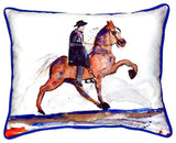 Brown Walking Horse Extra Large Zippered Pillow 20x24
