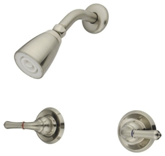 Kingston Brass Satin Nickel Magellan Two Handle Shower Faucet KB248SO