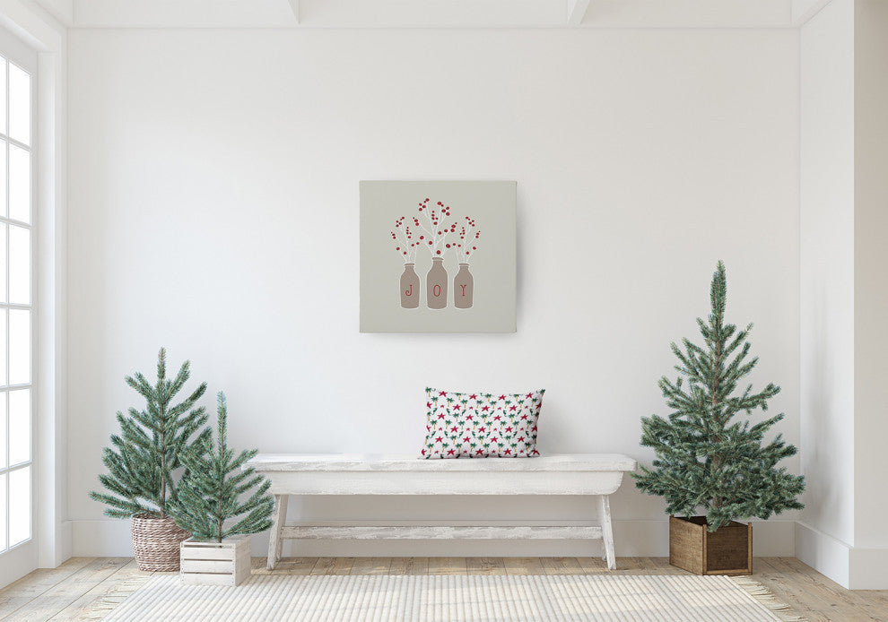 Christmas Beach Pattern Accent Pillow, Christmas Pink, 14"x20"