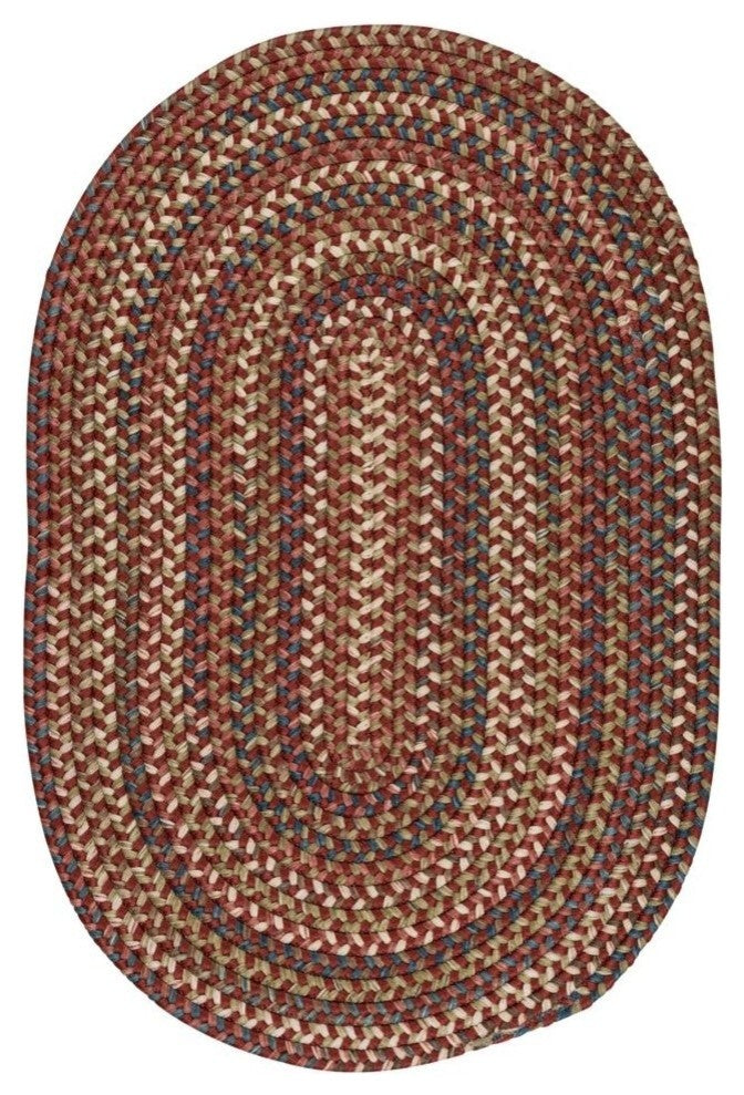 Colonial Mills Cedar Cove CV79 Rust Traditional Area Rug, Round 12'x12'