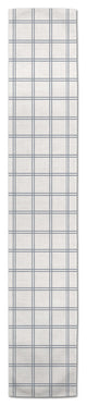 Slate Windowpane Pattern 16x72 Cotton Twill Runner