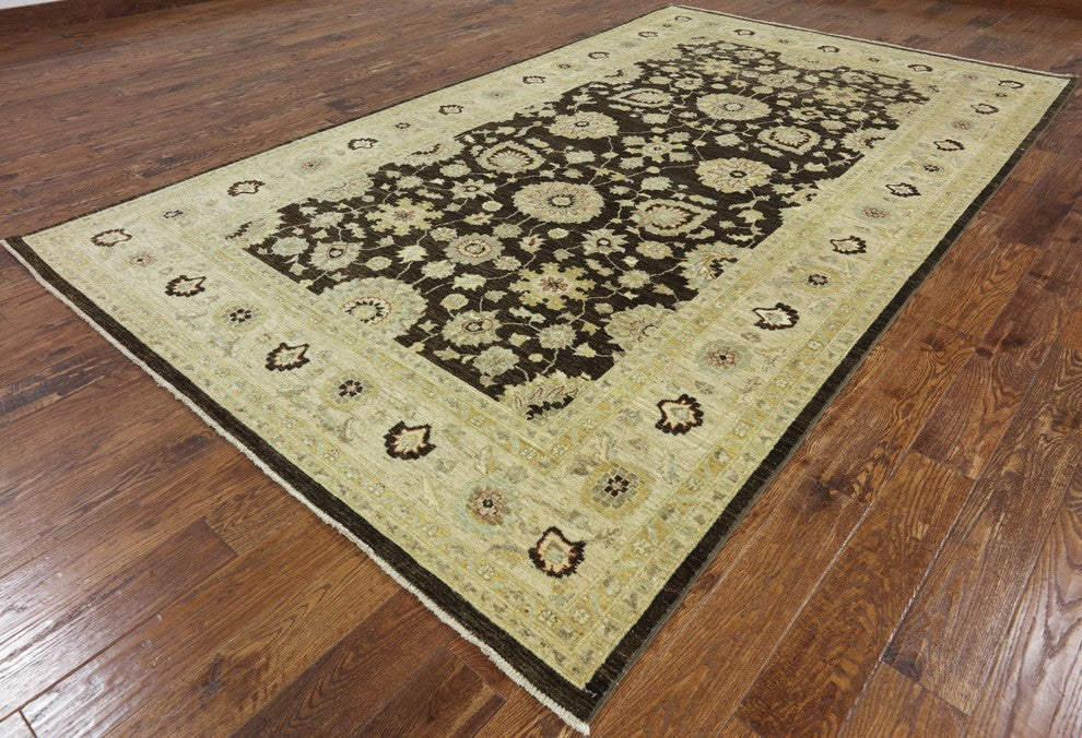 7'x12 Handmade Oriental Peshawar Rug, W2504