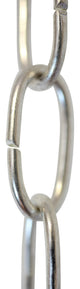 Brass Small Loop Chandelier Chain, 3', Matte Silver, U25