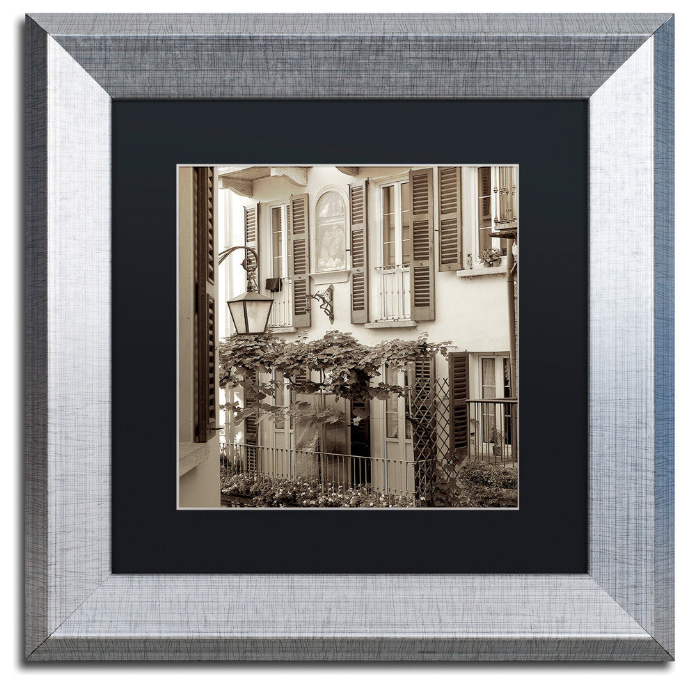 Alan Blaustein ''Bellagio I'' Art, Silver Frame, Black Mat, 11x11