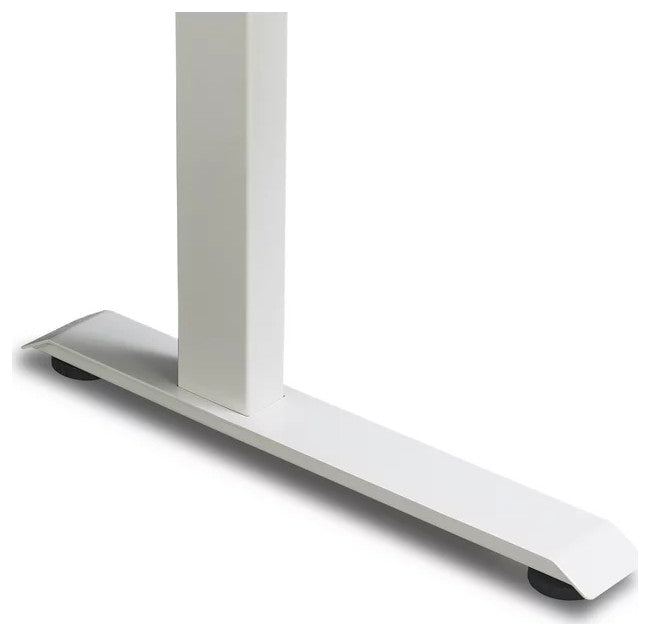 Electric Desk, Fully Motorized Design With Metal Legs & Adjustable Top, White