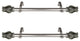 Tulip 1" Diameter Side Curtain Rod 12-20" Long, Set of 2, Satin Nickel