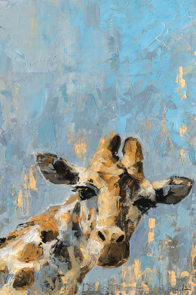 "Oh Giraffe" Painting Print on Wrapped Canvas, 16"x24"